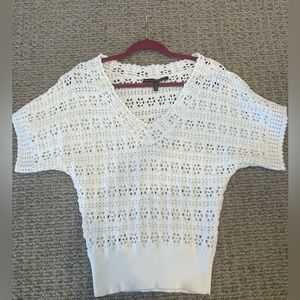 Whitehouse Blackmarket crochet white never worn xs shirt